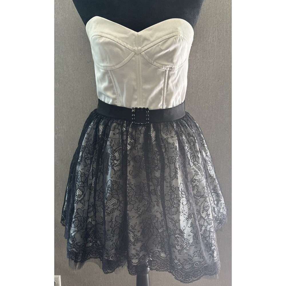 Vintage 80s 90s Jessica McClintock Gunne Sax Dress Size 9 Strapless Prom Party - Picture 2 of 10